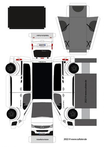 Papiermodell Crosscamp Zafira Weiß