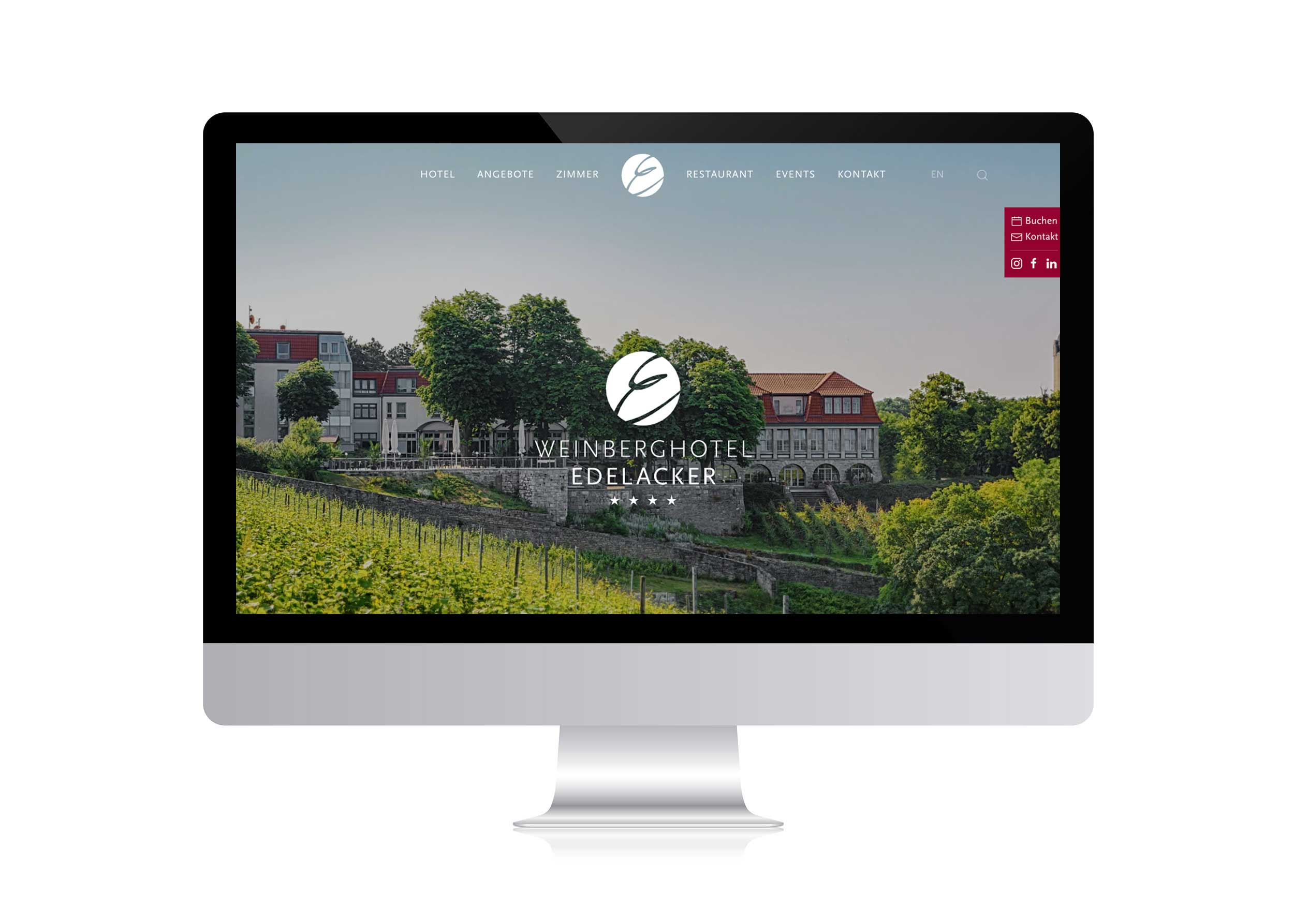 Webdesign für Weinberghotel Edelacker
