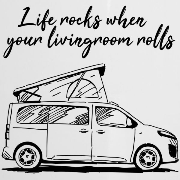 Camper Art - Life rocks when your livingroom rolls