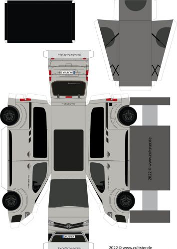 Papiermodell Crosscamp Toyota Grey