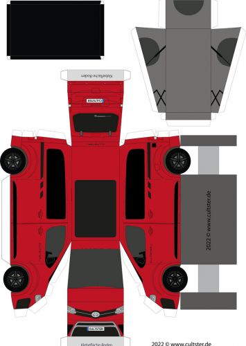 Papiermodell Crosscamp Toyota Rot